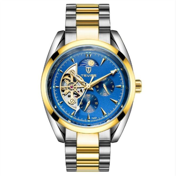 Tevise 795A Top Brand Luxury Tourbillon Automatic Mechanical Watch Men Full Steel Waterproof Watch - Image 3