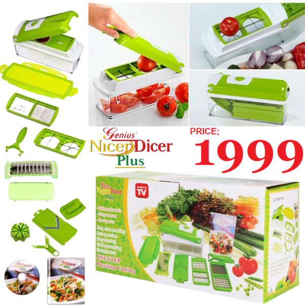 12in1 Genius Nicer Dicer Plus | Vegetable Salad Fruit Cutter | As seen on TV